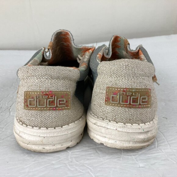 Hey Dude Mens Sz 8 Wally Eco Gray Slip On Comfort Stretch Loafer Shoe - Picture 5 of 8